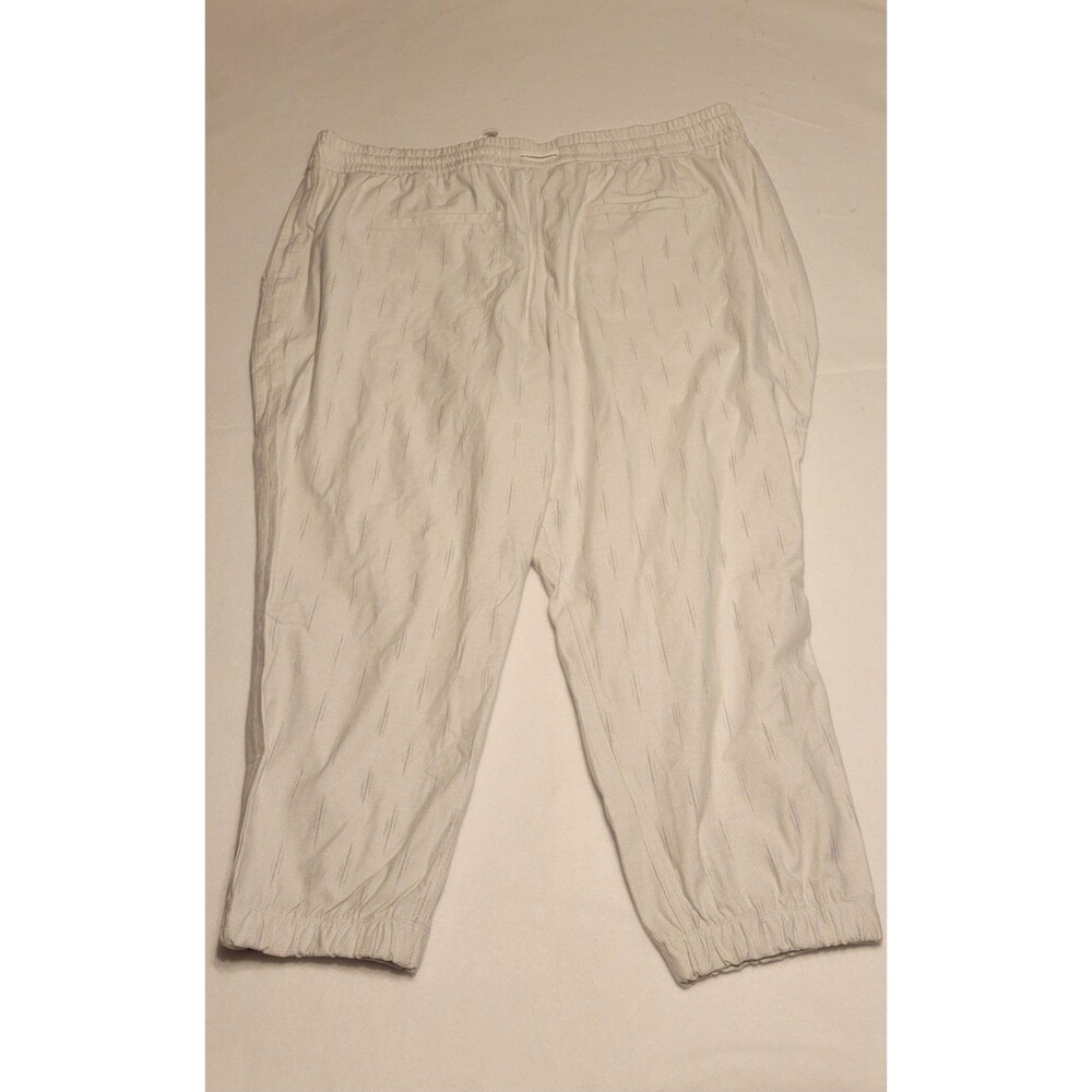 Athleta Farallon Printed Jogger Pants Womens White Sz 26 Plus Size (3X) White